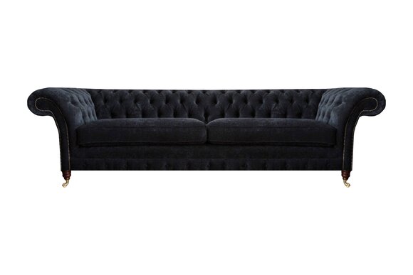 Luxuriöser Chesterfield Polster Zweisitzer Designer Stoffcouchen Möbel von JV Moebel
