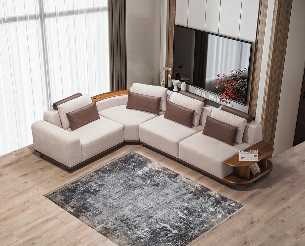 Luxuriöser Ecksofa In L-Form Mit Musiksystem Polster Wohnzimmer Sofas Luxuriöser Ecksofa In L-Form Mit Musiksystem Polster Wohnzimmer Sofas von JV Möbel
