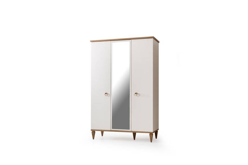 Luxuriöser Weißer Kleiderschrank Designer Holzschrank Glasschrank Möbel von JV Möbel
