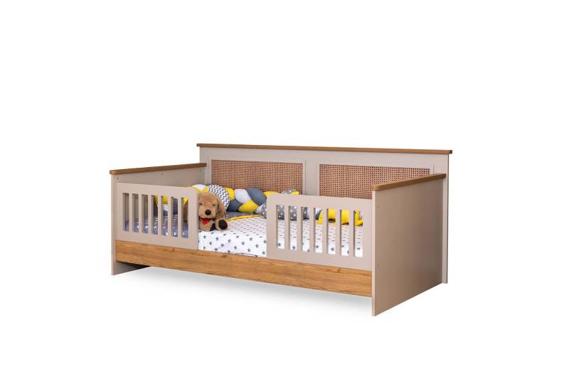 Luxuriöses Braunes Kinderbett Designer Funktionsbett Schlafzimmer Möbel von JV Möbel