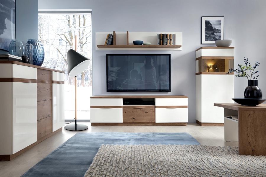 Luxuriöses Wohnwand Komplett Komplett TV-Lowboard Wohnzimmer Vitrine Luxuriöses Wohnwand Komplett Komplett TV-Lowboard Wohnzimmer Vitrine von JV Möbel