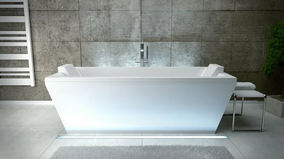 Luxus Badewanne Rechteckige Freistehende Wanne Badezimmer Wannen Acryl Weiß Neu Luxus Badewanne Rechteckige Freistehende Wanne Badezimmer Wannen Acryl Weiß Neu von JV Möbel