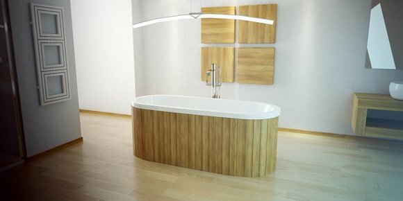 Luxus Badewanne Rechteckige Freistehende Wanne Badezimmer Wannen Acryl Weiß Oval Luxus Badewanne Rechteckige Freistehende Wanne Badezimmer Wannen Acryl Weiß Oval von JV Möbel