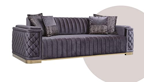 Luxus Couch XXL Sofa Big Couchen 246cm Samt Design Möbel Sofas Stoff von JV Möbel