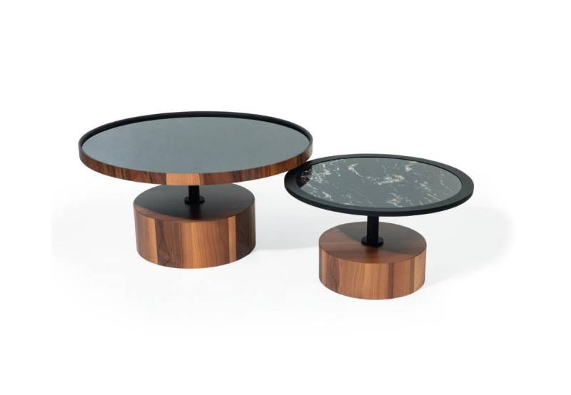 Luxus Couchtische Tisch Glas Tische braun Design Möbel Set Doppel Set von JV Möbel
