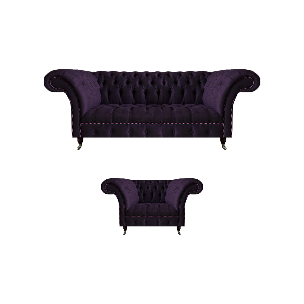 Luxus Designer Lila Garnitur Einrichtung Dreisitze Sofa Neu Sessel Chesterfield Luxus Designer Lila Garnitur Einrichtung Dreisitze Sofa Neu Sessel Chesterfield von JV Möbel