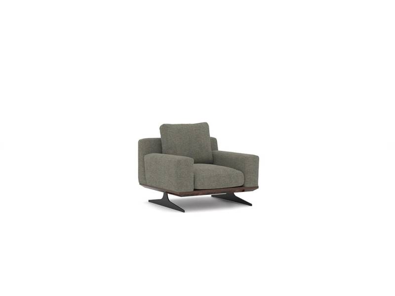 Luxus Designer Sessel Modern Polstersessel Einrichtung GrauTextil Sitz Neu von JV Möbel
