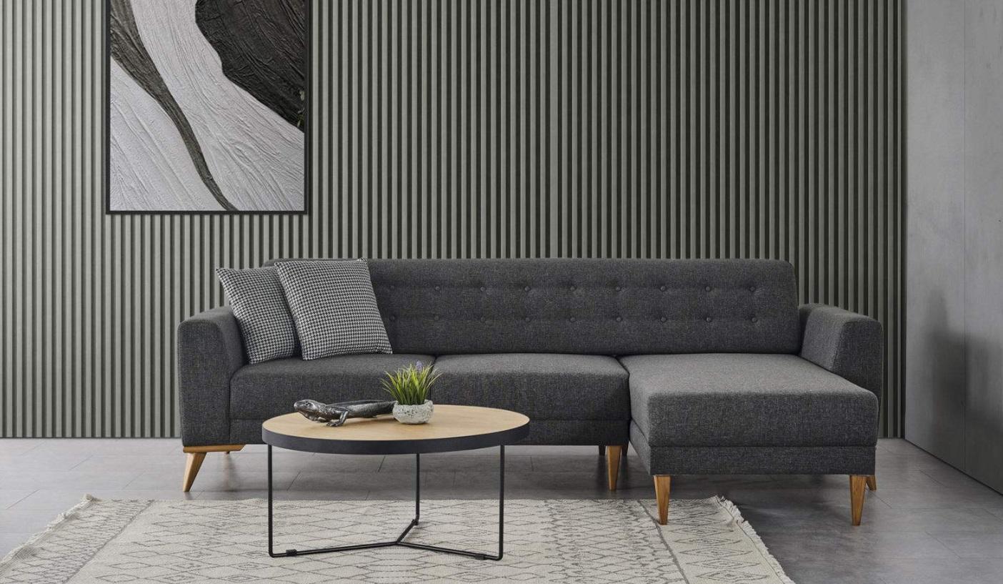Luxus Ecksofa L - Form moderne Grau Couch Designer Möbel Wohnzimmer Luxus Ecksofa L - Form moderne Grau Couch Designer Möbel Wohnzimmer von JV Möbel