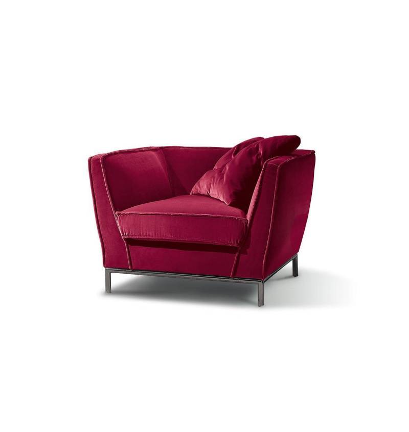 Luxus Einsitzer Sessel Rot Polster Relax Design Italienische Möbel Prianera Neu von JV Möbel
