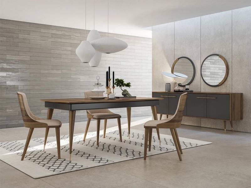 Luxus Esszimmer Set Esstisch 4x Stühle Luxus Anrichte mit 2x Spiegel Neu Set von JV Möbel