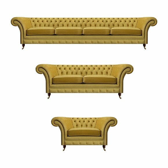 Luxus Gelb Chesterfield Sofas Wohnzimmer Set 3tlg Sessel Modern Polstermöbel Luxus Gelb Chesterfield Sofas Wohnzimmer Set 3tlg Sessel Modern Polstermöbel von JV Moebel