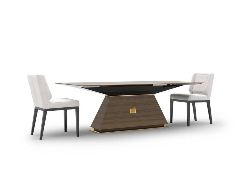 Luxus Gruppe Textil Polster 4x Stühle Holz Esstisch Esszimmer Design Set von JV Möbel