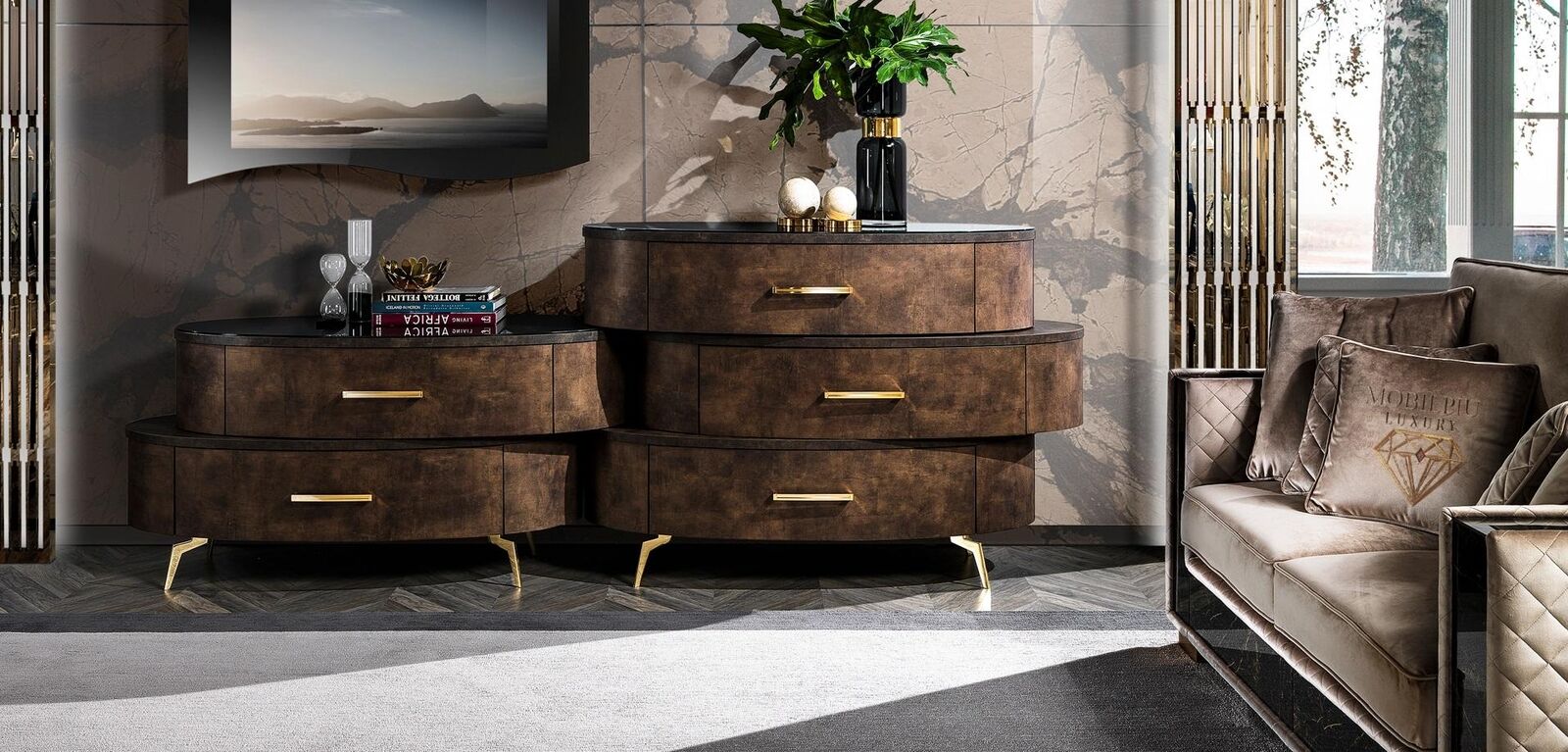 Luxus Holz Kommoden Schrank Regal Konsole Möbel Neu Kommode Design Schrank Luxus Holz Kommoden Schrank Regal Konsole Möbel Neu Kommode Design Schrank von JV Möbel