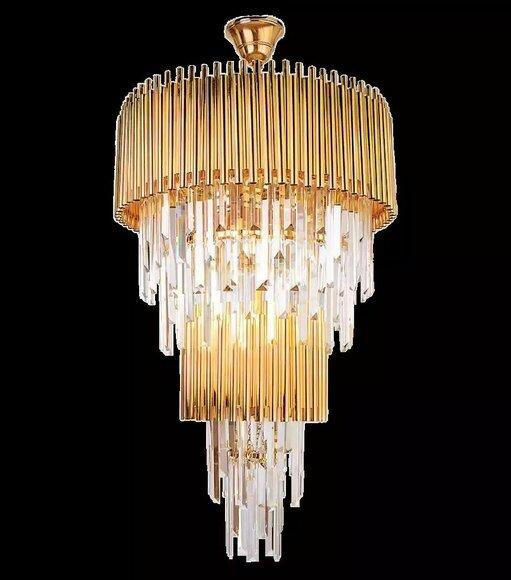 Luxus Kronleuchter Deckenleuchter Gold Deckenlampe Lüster Kristall XXL von JV Moebel