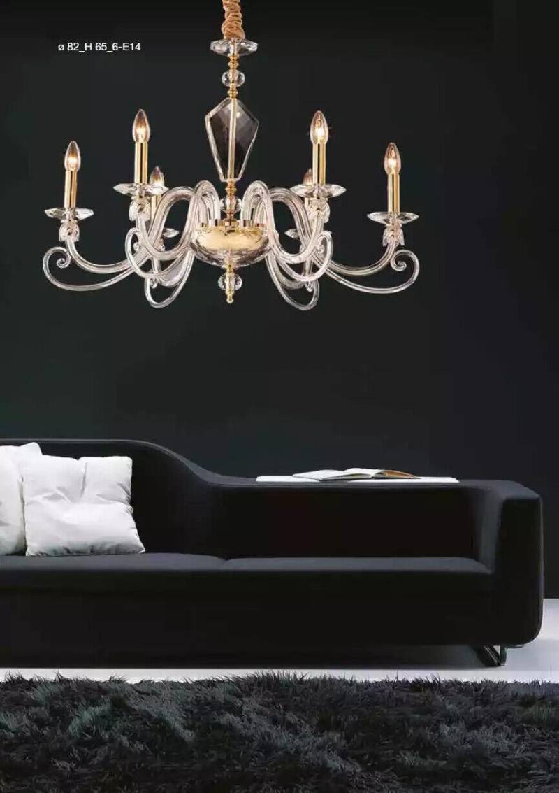 Luxus Kronleuchter Goldene Glanzleuchter Kristall Lampe Hängeleuchte neu von JV Möbel