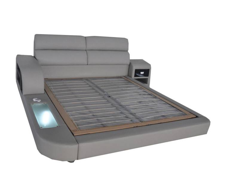 Luxus Leder Polster Betten mit USB Doppel Modernes 140/160/180/200 Bett LB8805 von JV Möbel