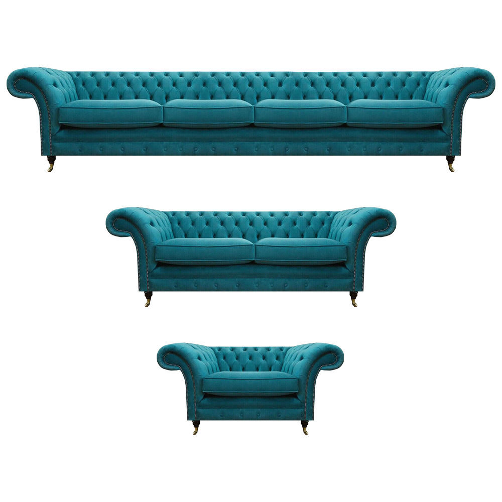 Luxus Möbel Sofagarnitur Blau Sofa Polster 4+2+1 Textilsofa Couch Set Garnitur Luxus Möbel Sofagarnitur Blau Sofa Polster 4+2+1 Textilsofa Couch Set Garnitur von JV Möbel