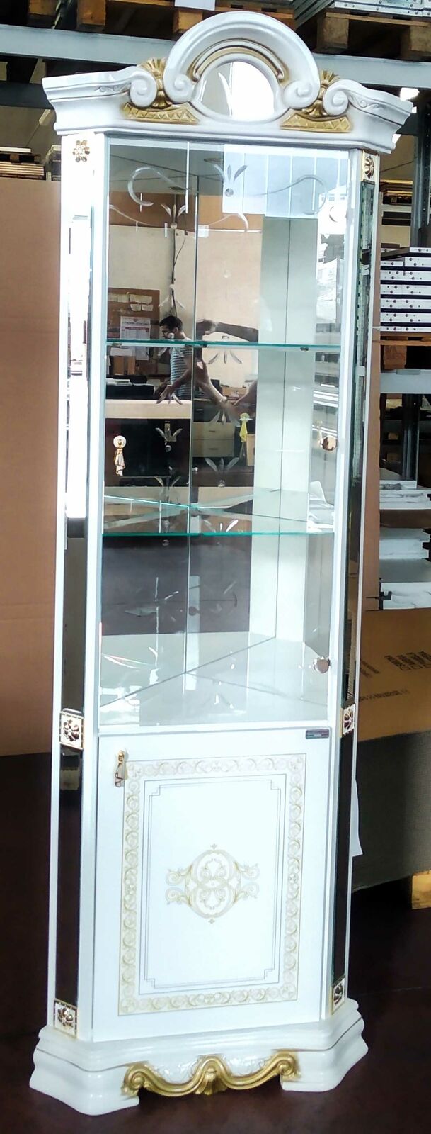 Luxus Schaufenster Eckvitrine Glas Schrank Modern Stil Möbel Regal Klassisch von JV Möbel