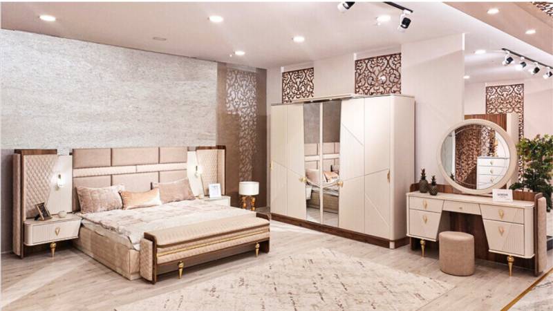 Luxus Schminktisch mit Spiegel Modern Einrichtung Schlafzimmer Design Möbel von JV Möbel