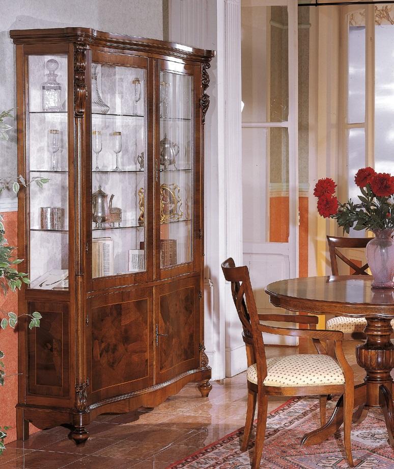 Luxus Schrank Holz Möbel Schränke Vitrine Regal Aktenschrank Glasschrank Antik von JV Möbel