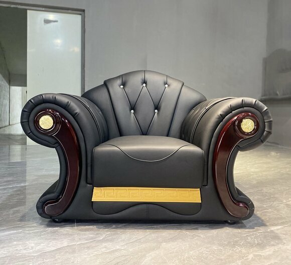 Luxus Sessel Chesterfield Einsitzer Couch Möbel Einrichtung Sofa 1er von JV Moebel