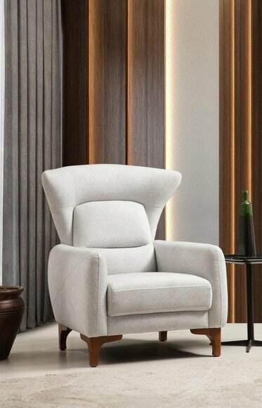 Luxus Sessel Modern Wohnzimmer Textilmöbel Design Polster Stoff Neu von JV Moebel