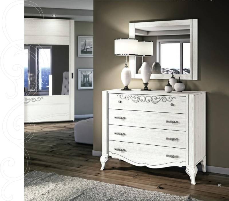 Luxus Set 2tlg. Kommode Spiegel Gruppe Holz Konsole Kommoden Schrank Modern Neu von JV Möbel