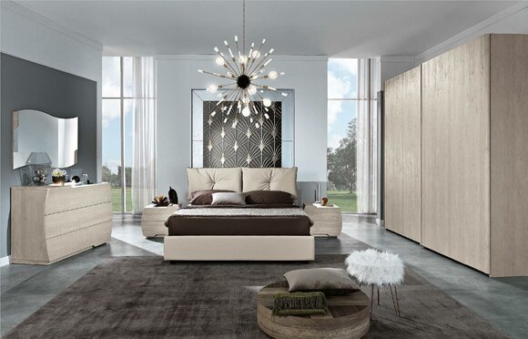 Luxus Set 6tlg. Schlafzimmer Bett Nachttisch Kommode Spiegel Kleiderschrank Neu Luxus Set 6tlg. Schlafzimmer Bett Nachttisch Kommode Spiegel Kleiderschrank Neu von JV Möbel