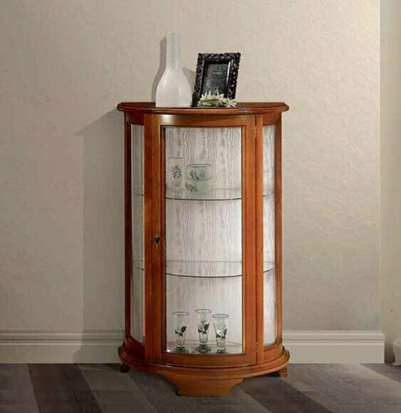 Luxus Single Vitrine Braun Schrank Eintüriger Glasschrank Holz Möbel Schränke Luxus Single Vitrine Braun Schrank Eintüriger Glasschrank Holz Möbel Schränke von JV Moebel