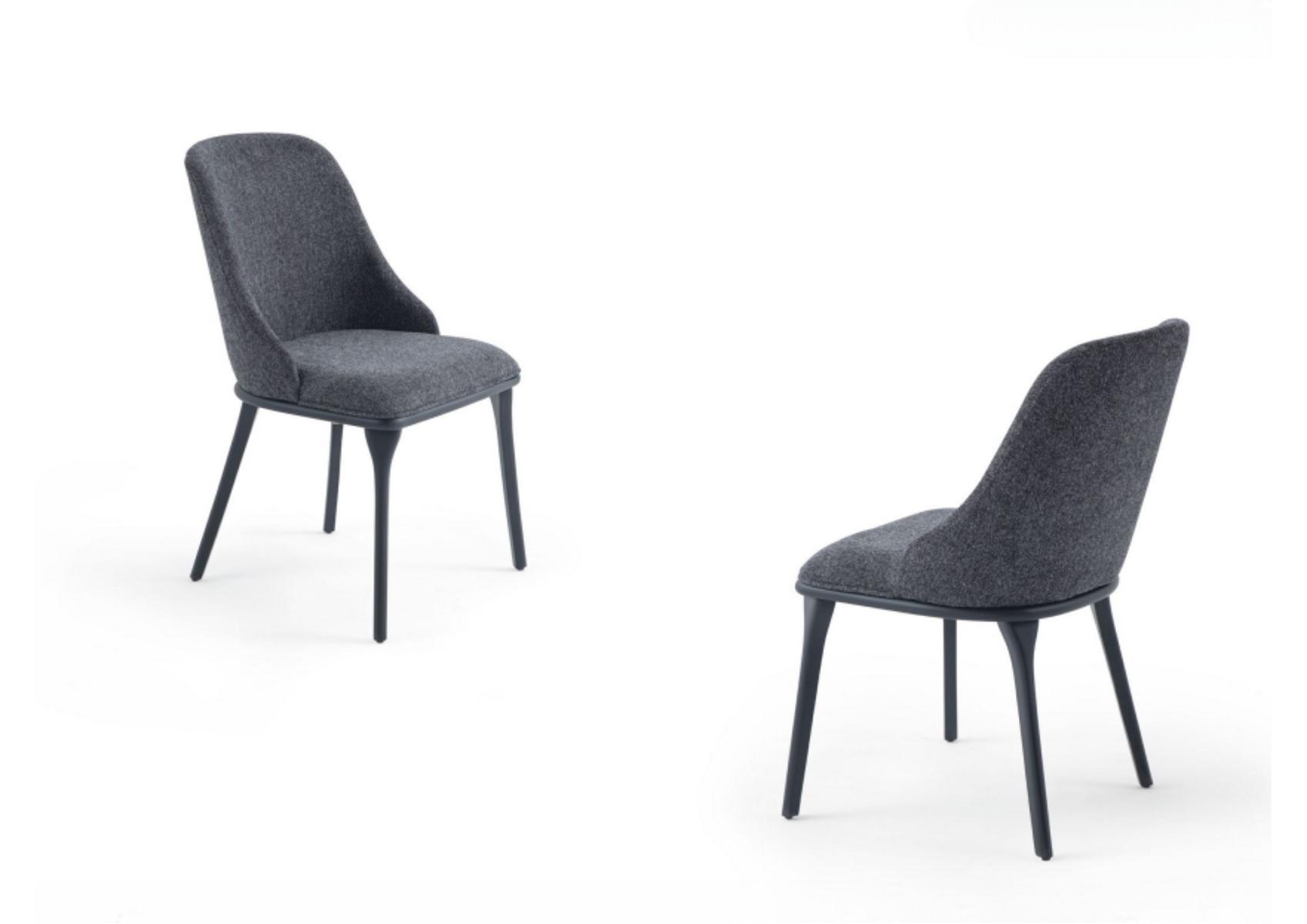 Luxus Stuhl Grau Sitzmöbel Polsterstuhl Esszimmer Sitz Designer Lehnstuhl von JV Möbel