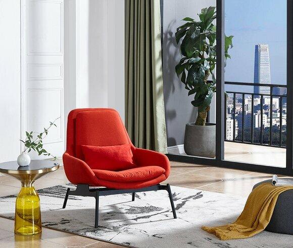 Luxus Stuhl Polster Cocktail Relax Lounge Club Stühle Möbel Design Sessel Rot von JV Moebel
