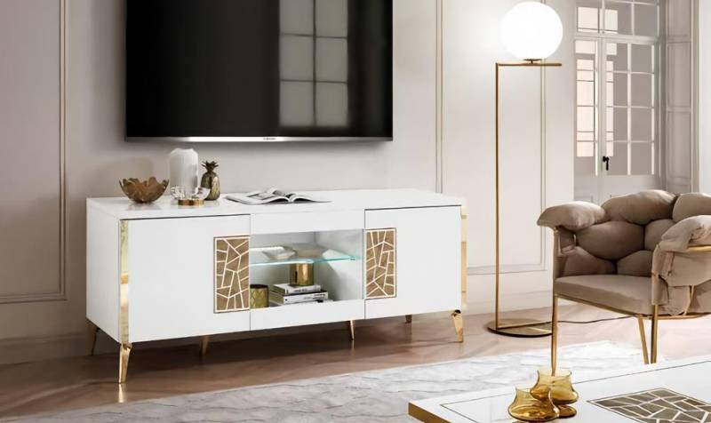 Luxus TV Ständer in Wohnzimmer Designer Holz Lowboard Neu Modern Möbel Neu von JV Möbel