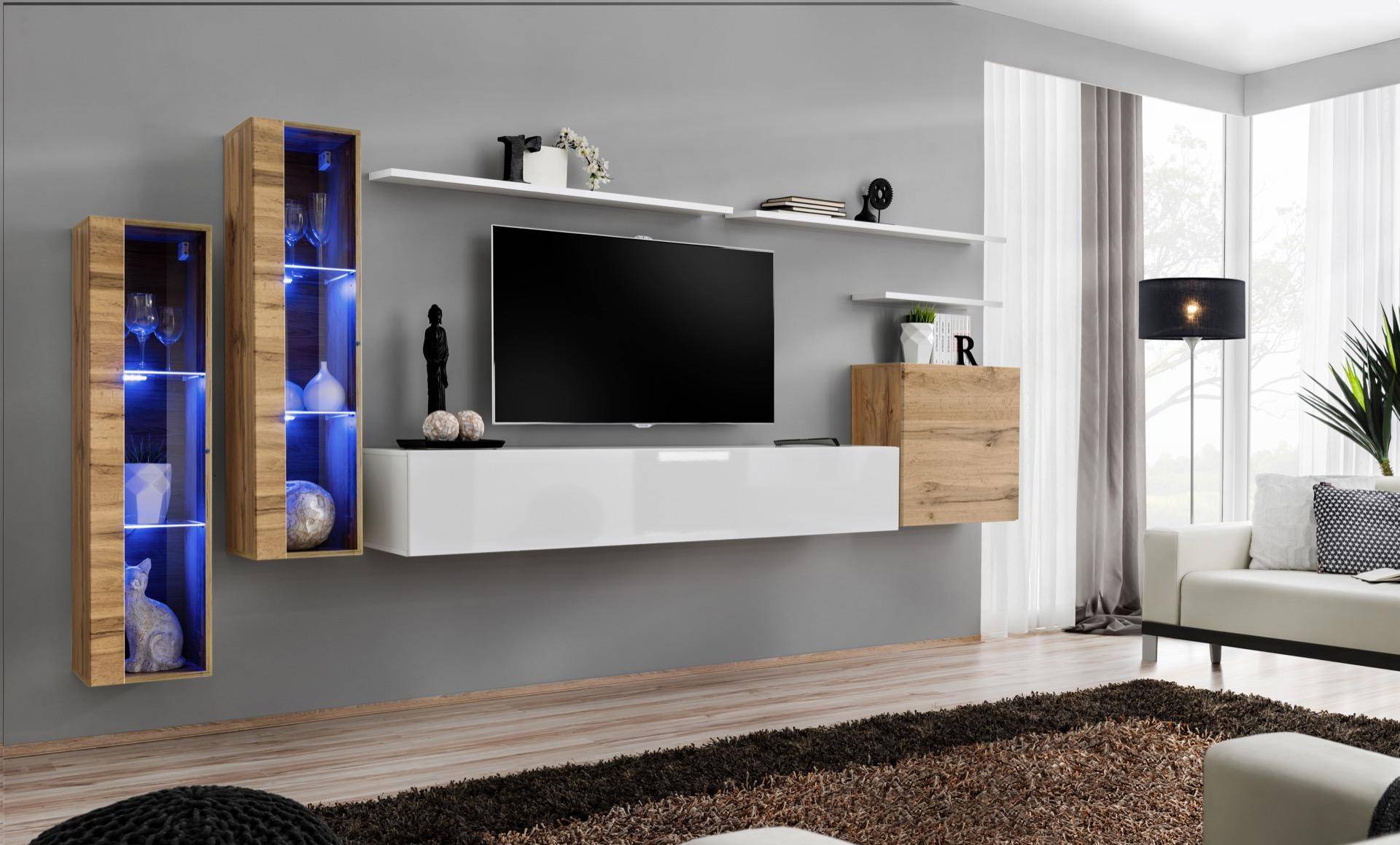 Luxus tv Ständer Wohnzimmer Einrichtung rtv Lowboard Designer Modern Wohnwand von JV Möbel