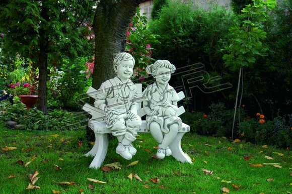 Mädchen Sitzende Figur Statue Figuren Skulptur Statuen Garten Dekoration von JV Möbel