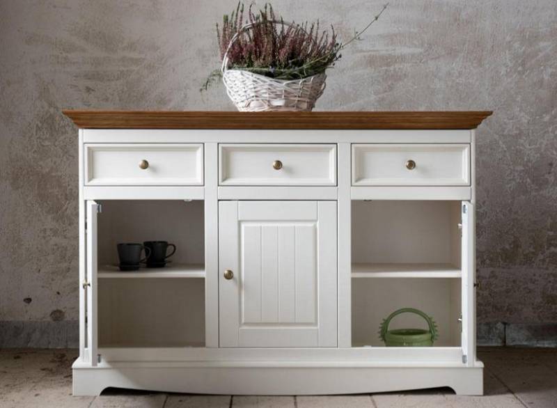 Massive Kommode Schrank Anrichte Sideboard Möbel Kommoden Holz Schränke Landhaus von JV Möbel