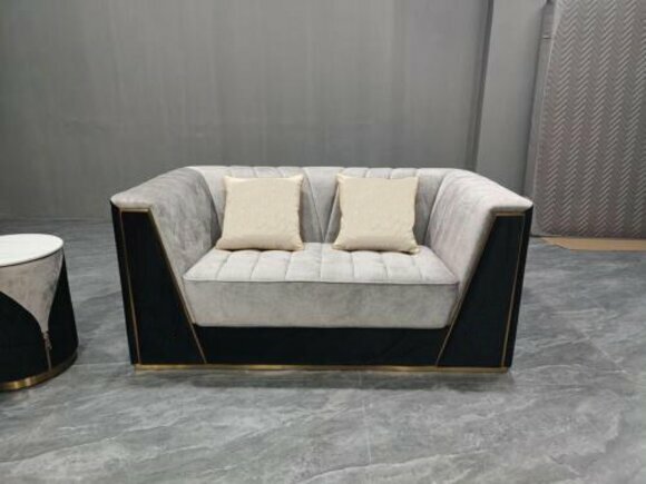 Medusa Sofa Couch Zweisitzer Couchen Polster Möbel Wohnzimmer Stoff von JV Moebel