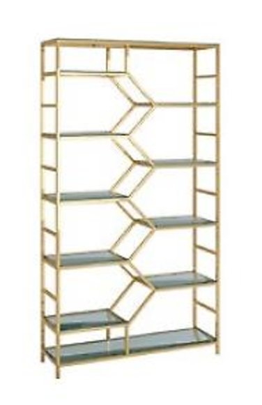 Metall Regal Trennwand Designer Luxus Regale Gold Schrank 3tlg. von JV Möbel
