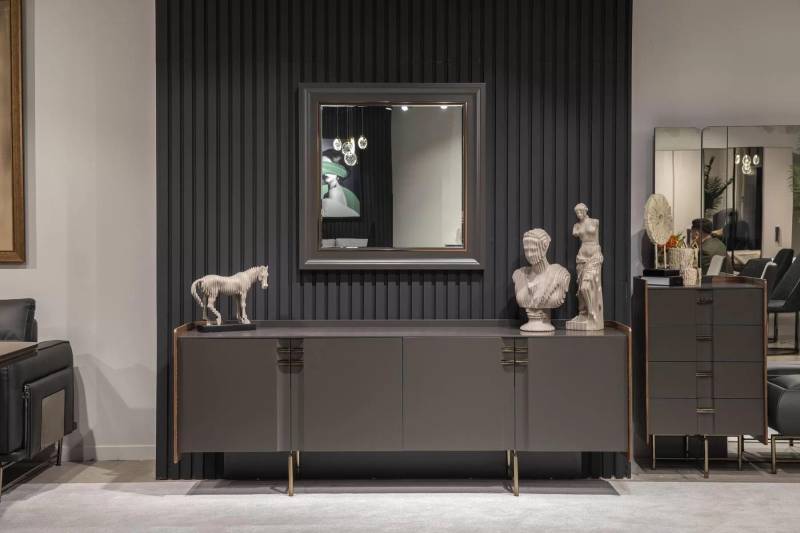 Modern Anrichte Sideboard Anrichte mit Spiegel Unterschrank Luxus Möbel Neu von JV Möbel