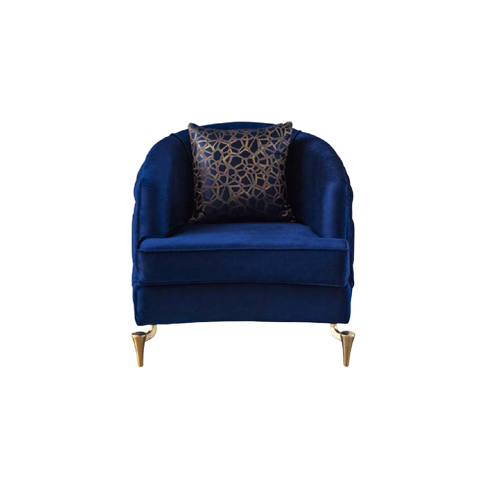 Modern Chesterfield 2x Sessel Blau Textil Stoff Wohnzimmer Möbel Modern Chesterfield 2x Sessel Blau Textil Stoff Wohnzimmer Möbel von JV Möbel