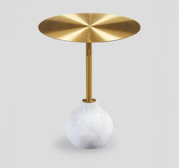 Modern Couchtisch rund Metall stilvolle Gold Beistelltisch neu luxuriöse von JV Möbel
