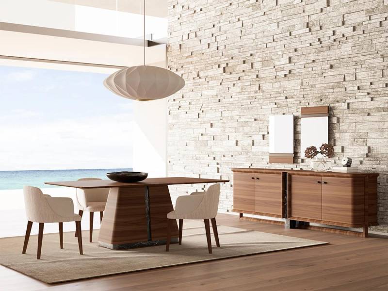 Modern Esszimmer Esstisch 4x Stühle Essgruppe Sideboard Luxus Möbel 2x Spiegel von JV Möbel