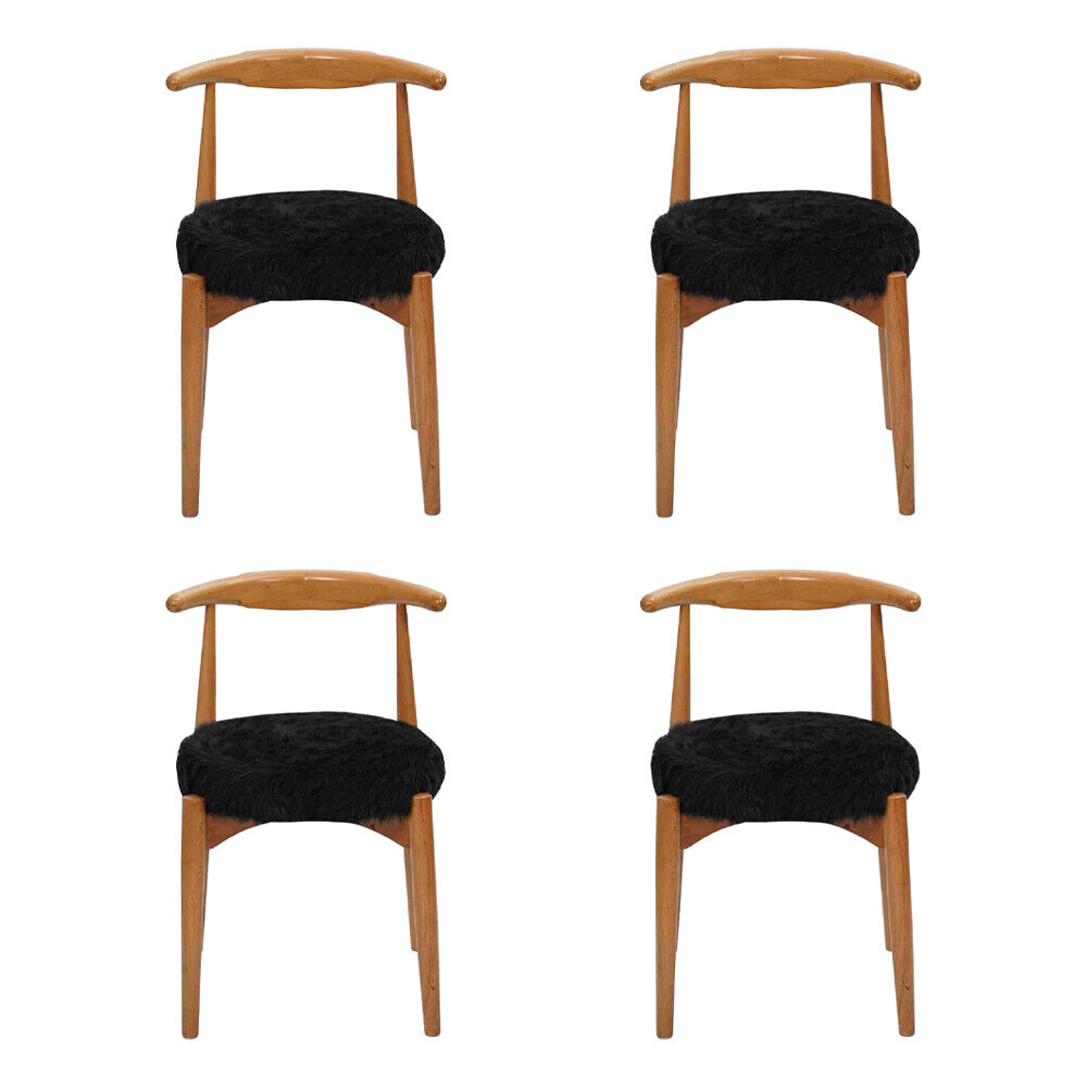 Modern Esszimmer Holz 4x Stühle Braun Ohne Armlehne Design gepolsterter Stuhl Modern Esszimmer Holz 4x Stühle Braun Ohne Armlehne Design gepolsterter Stuhl von JV Möbel
