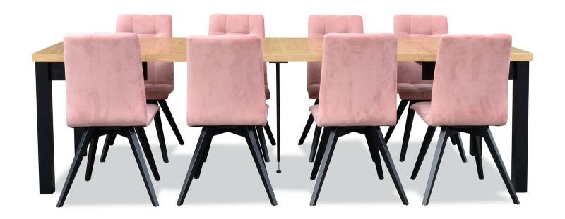 Modern Esszimmer Möbel Esstisch + 6 Stühle Komplett Garnitur 7tlg. Set Gruppe von JV Möbel