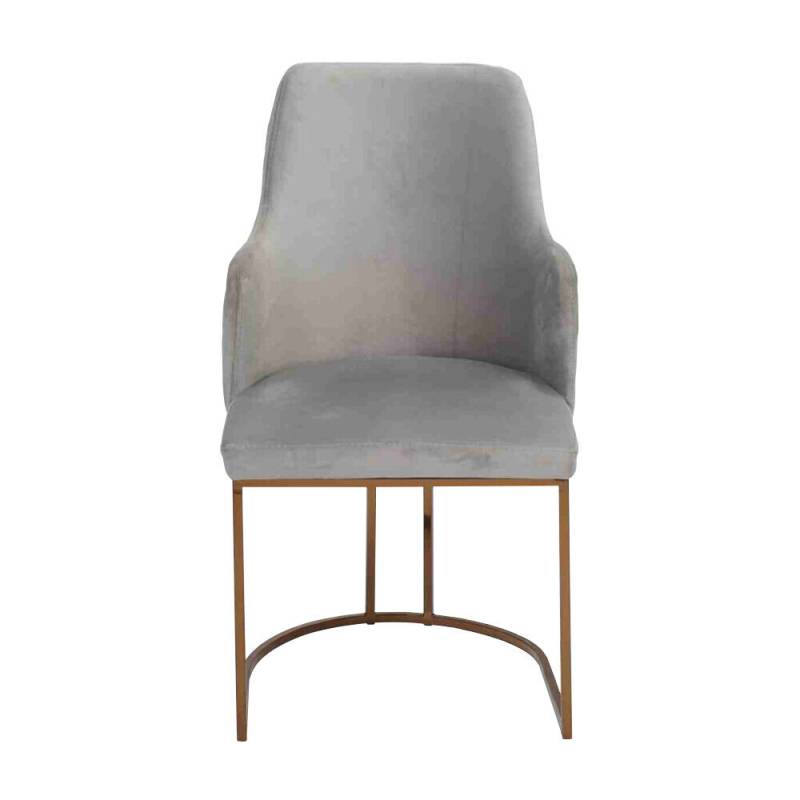 Modern Esszimmerstuhl Küchenstühle Luxus Design Stuhl Lehnstühle Grau Neu von JV Möbel