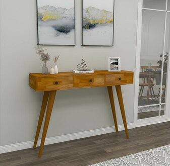 Modern Hochwertig Konsolentisch Braun Holztisch Wohnzimmer Designer Möbel von JV Möbel