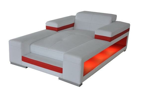 Modern Leder Komfort Liegen Liegesessel Relaxliege Chaiselongue Liege von JV Möbel
