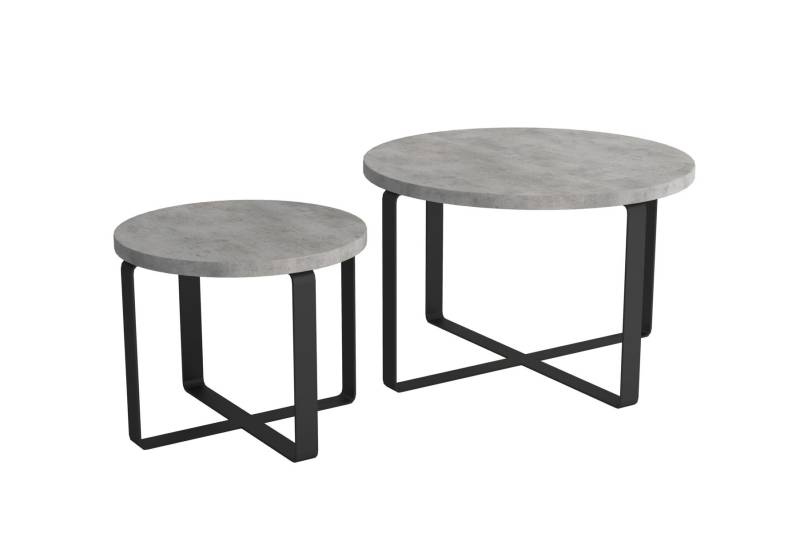 Modern Luxus Couchtisch Doppel Rund 2x Couchtisch Möbel Design Wohnzimmer Neu von JV Möbel