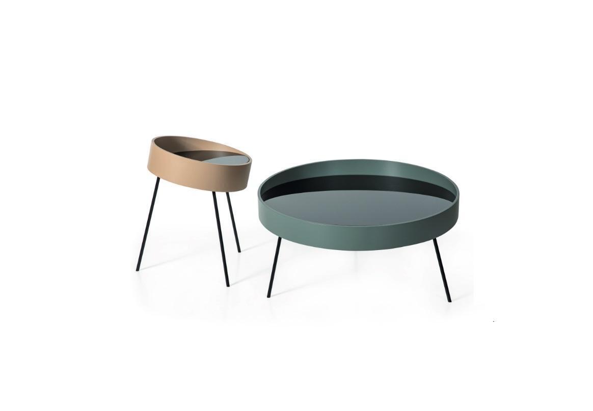 Modern Luxus Couchtisch Doppel Rund 2x Edelstahl Couchtisch Möbel Runde Tische von JV Möbel