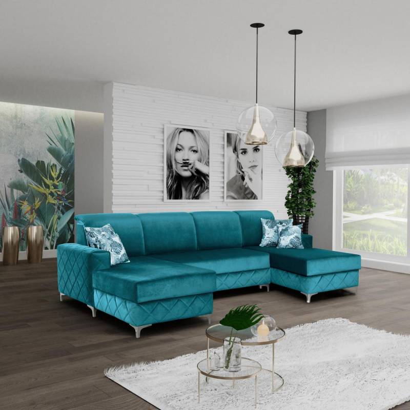 Modern Relax Sitz Luxus Möbel Wohnlandschaft Sofa Couch Ecksofa U-form Polster von JV Möbel