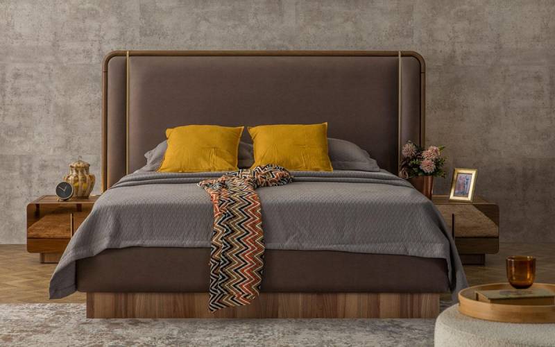 Modern Schlafzimmer Set Bett + 2x Nachttische Design Möbel 3 Teile von JV Möbel